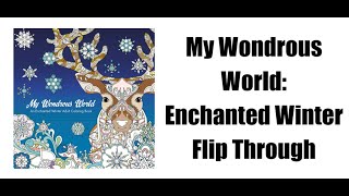 My Wondrous World: Enchanted Winter Coloring Book Flip Through