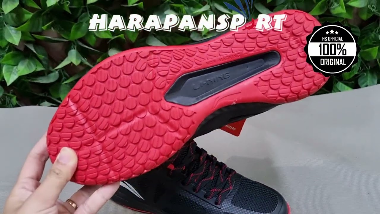 SEPATU BADMINTON LINING ULTRA FLY BLACKRED ORIGINAL VIRAL BEST SELLER DI HARAPAN SPORT