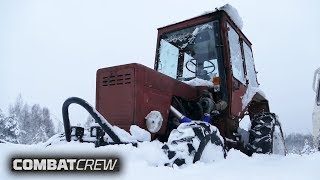 Турбо-трактор против внедорожников в глубоком снегу! (Часть 9)