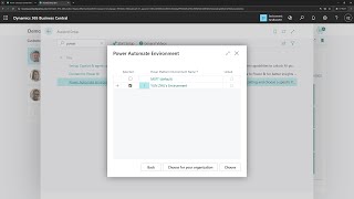 Business Central short:Select a Dataverse environment used for actions based on Power Automate flows