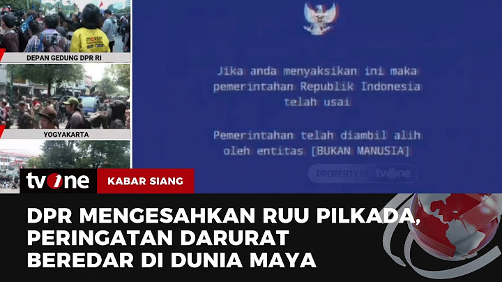 Gerakan 'Peringatan Darurat', Bentuk Perlawanan Publik di Media Sosial | Kabar Siang tvOne