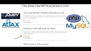 5 Star Rating Using PHP Mysql and jQuery AJAX