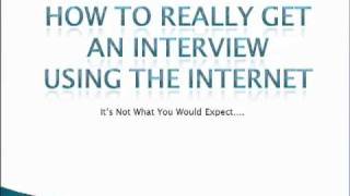 Get An Interview Using The Internet