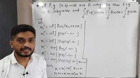 Riemann Integration | Lecture 28 | Sum of Two Riemann Integrable Functions is Riemann Integrable