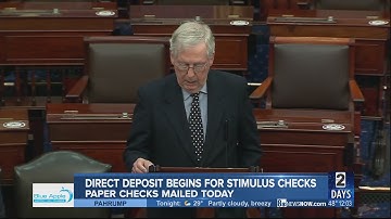 Direct deposit begins for stimulus checks, paper check mailed today