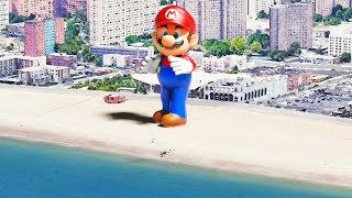Mario eats a Giant Mushroom