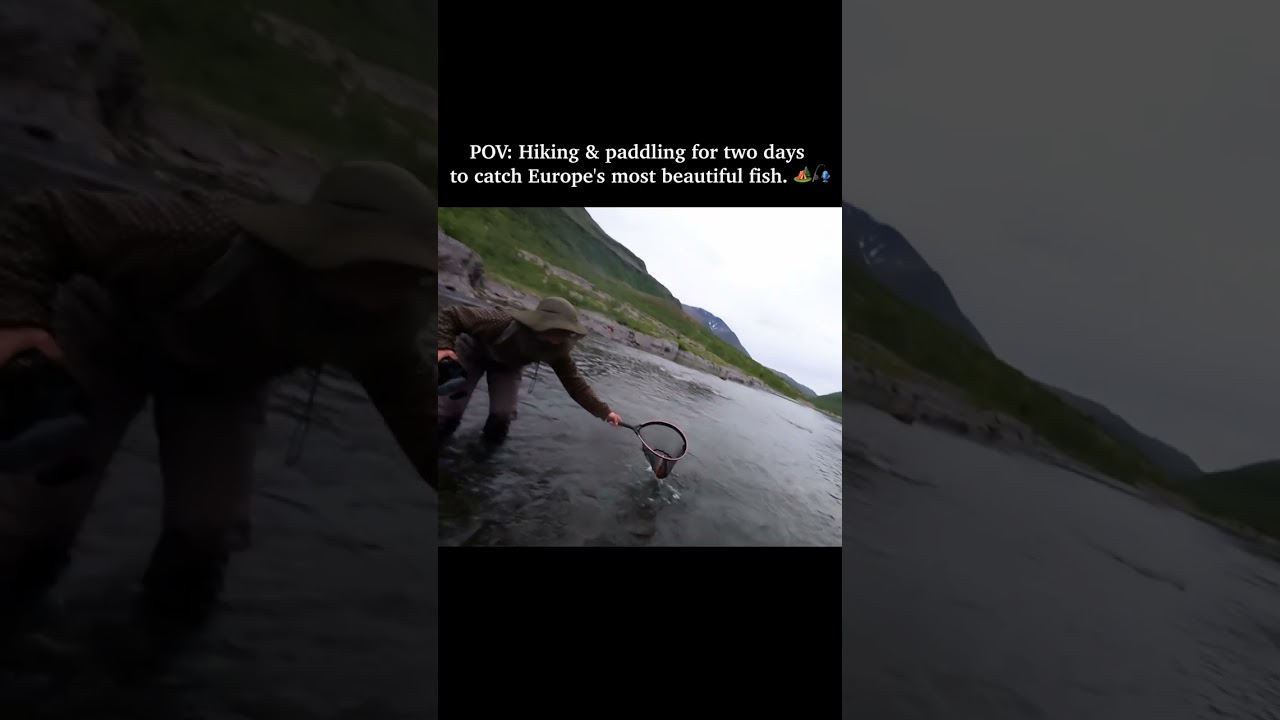 POV: Hiking & paddling for two days to catch Europe's most beautiful fish. 🏕️🎣