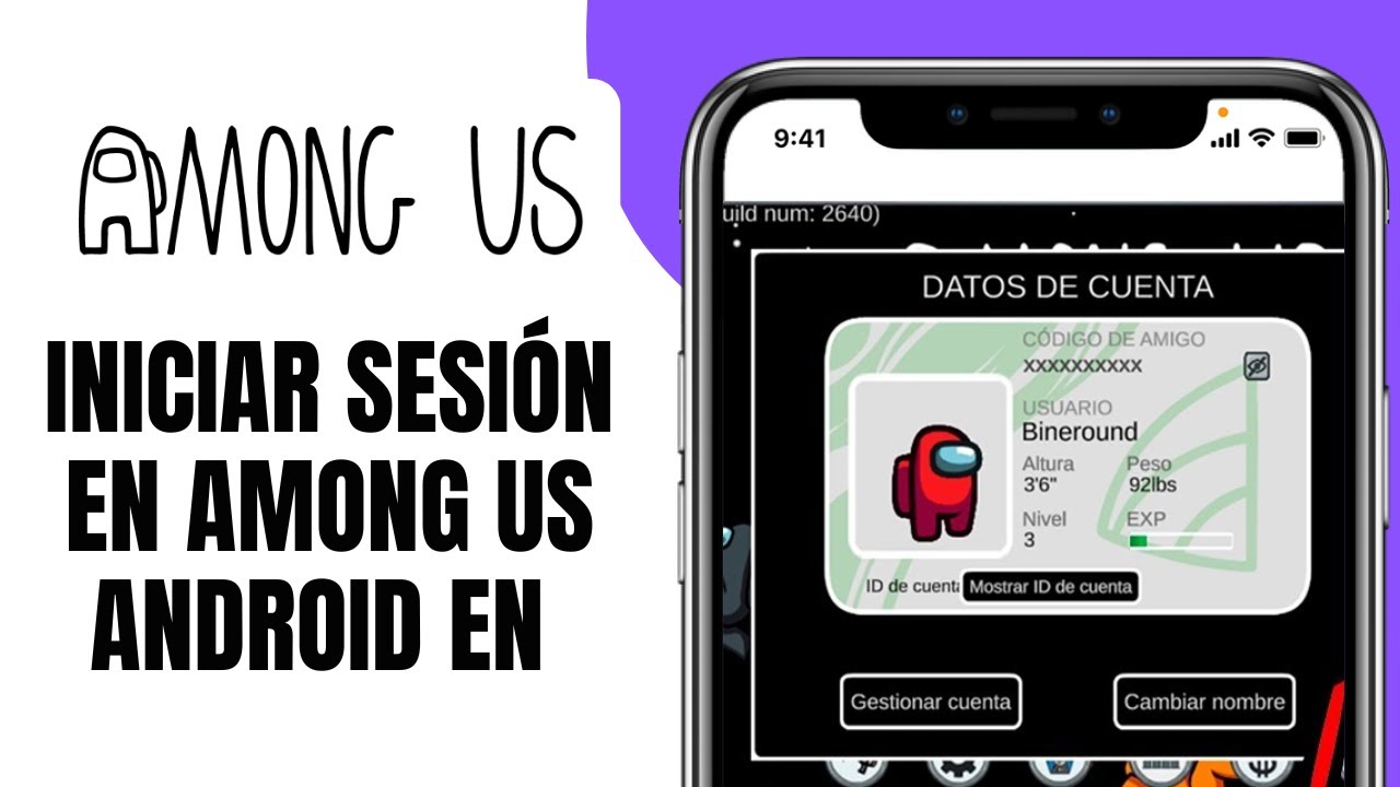 Cómo INICIAR  Sesión En AMONG US ANDROID En 2026