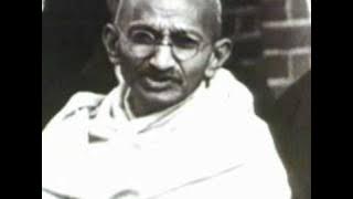 Mahatma Gandhi talking about his visit to London