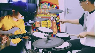 intervals mnemonic drum cover w/ Samuel Lee on guitar (with link of score)
