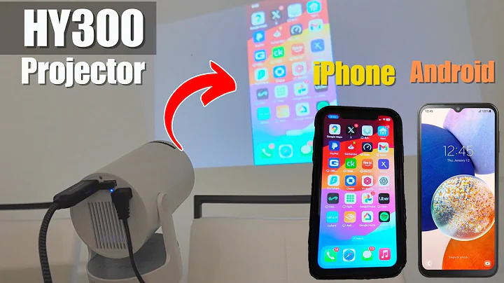 HY300 Projector Connect Phone - Android and iPhone [w/ DEMO]