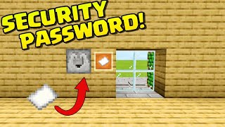 🔨Minecraft: Easy Security Card PASSWORD Piston Door Tutorial!