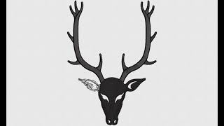 Deer Face Embroidery Design | Deer Silhouette Embroidery File | DigitEMB