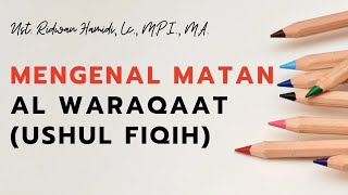 Matan Al Waraqaat (Ushul Fiqih)📂karya Imam Abul Ma'aali Abdul Malik bin Abdullah al-Juwaini