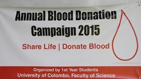 Blood Donation Campaign 2015 - Faculty of Science University of Colombo