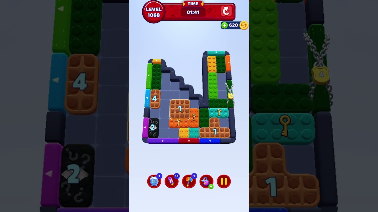 Color Block Jam Level 1068 Solution