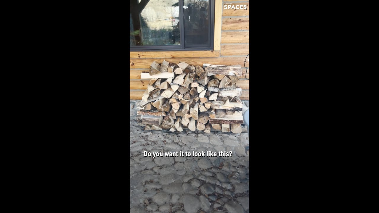 Наведите порядок в своей дровяной куче с помощью этого простого способа укладки.
