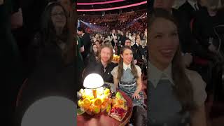 Billie Eilish sitting next to Nat Wolff, Finneas and Claudia at the Grammys tonight #wildflower