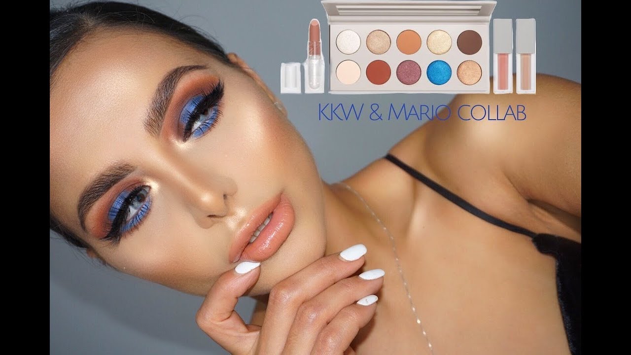 KKW & Mario Makeup | Karolin |مكياج سموكي ازرق | كارولين