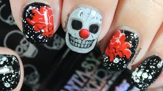 nail halloween creepy clown designs skull nails scary spooky para unas