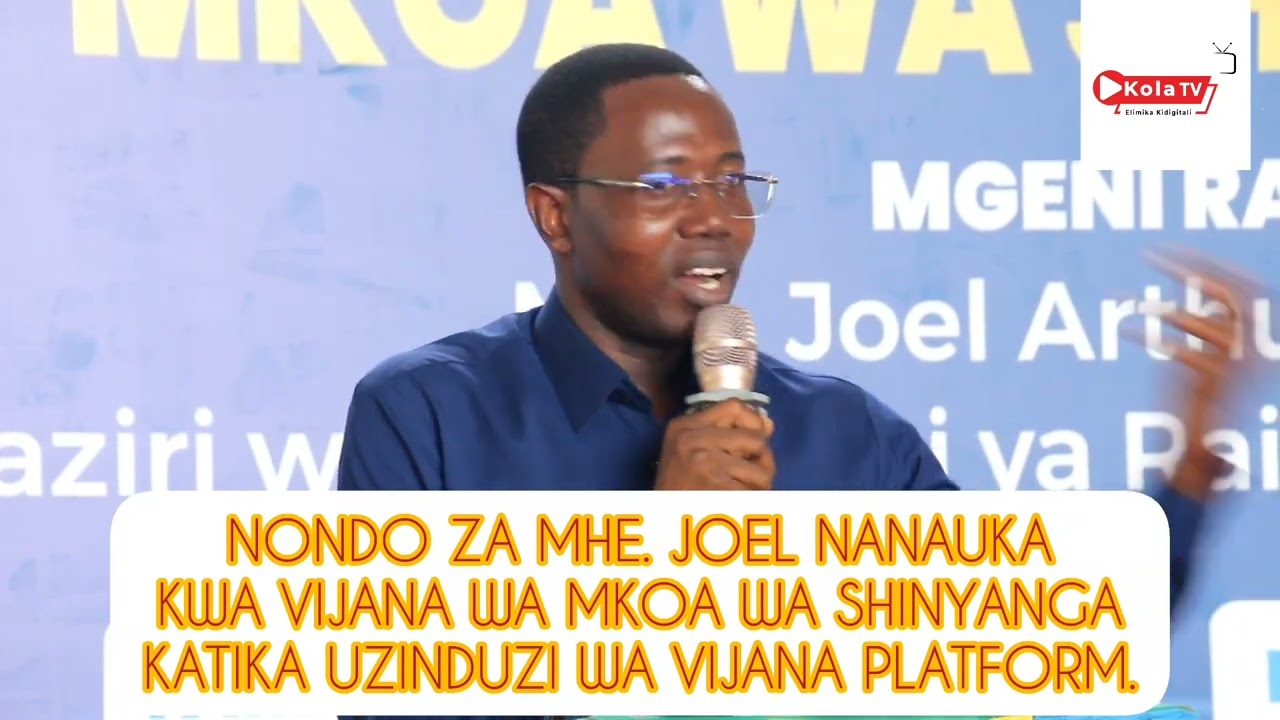 NASAHA ZA MHE. JOEL NANAUKA KWA VIJANA WA MKOA WA SHINYANGA KATIKA UZINDUZI WA VIJANA PLATFORM. 