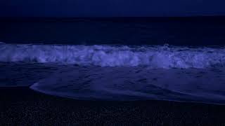 Fall Asleep with Powerful Waves at Night on Museddu Beach - Ocean Sounds for Deep Sleeping