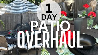 SMALL PATIO MAKEOVER 2023\/ One Day DOLLAR TREE Outdoor Decor