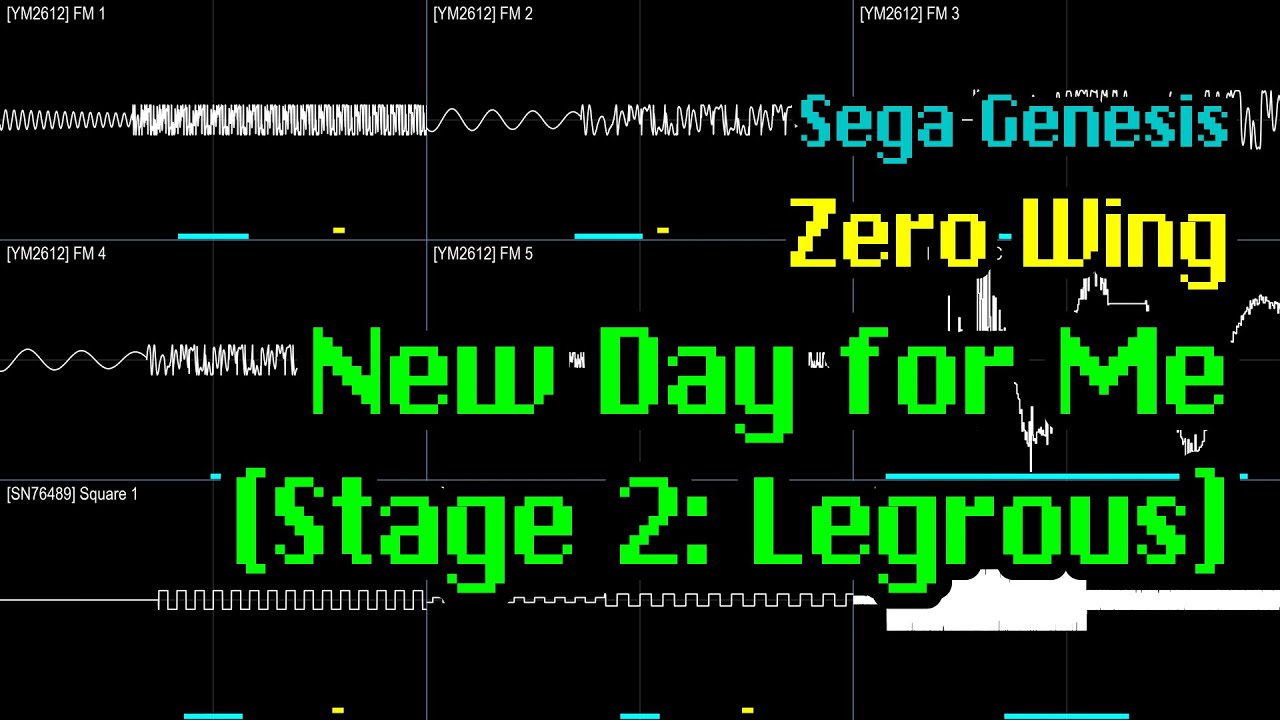 Tatsuya Uemura - "New Day for Me" (Zero Wing, Sega Genesis) [Oscilloscope Visualization]
