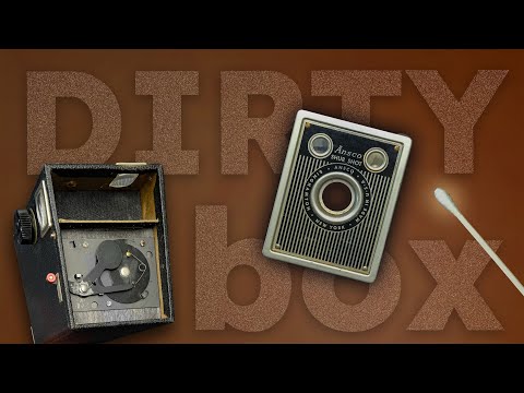 How to open and clean the Ansco Shur Shot Box Camera - YouTube