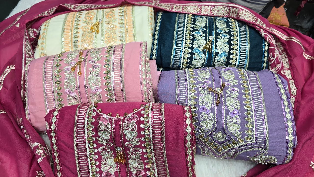 Eid collection luxury party wear three piece । ঈদের জন্য পাকিস্তানি ভার্সন লাক্সারি ড্রেস 