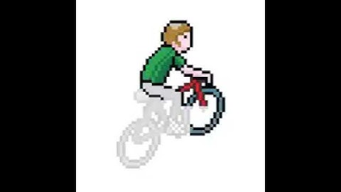 Sandbox coloring -A guy riding a bike