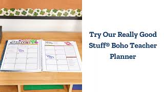 Really Good Stuff® Boho Teacher Planner