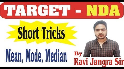 7:00 PM_Maths For NDA/Short Tricks/Mean Mode Median Class 8 By Ravi Jangra Sir