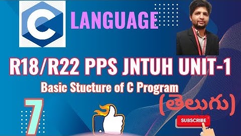 JNTUH || R18/R22|| PROGRAMMING FOR PROBLEM SOLVING || UNIT-1||VIDEO-7  @askpwrs  #jntuh #pps #r18 #c