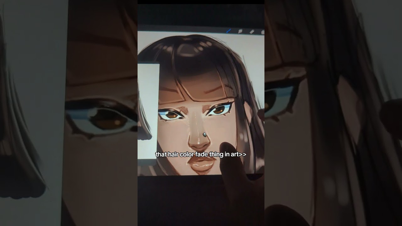 that hair color fade thing artists do... 0_0 