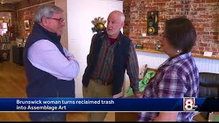 Reclaimed trash turned into Assemblage Art