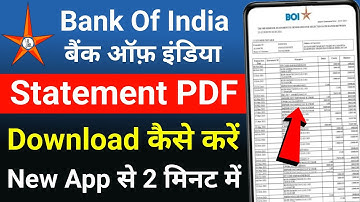 Bank of India Online Statement Kaise Nikale mobile se | bank of india statement download 2025
