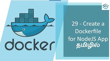 Docker in Tamil 29 Creating a dockerfile nodejs app | Docker Tutorial Tamil| DevOps Docker Beginner