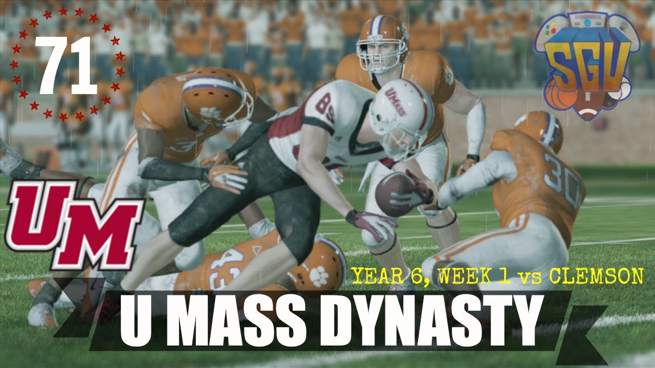 U Mass Minutemen Dynasty - EP71 (Year 6, Week 1 vs Clemson)