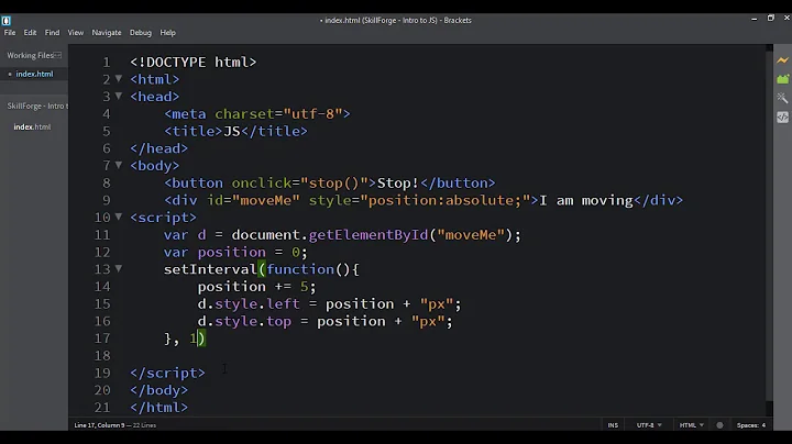 Animate with setInterval() and clearInterval()