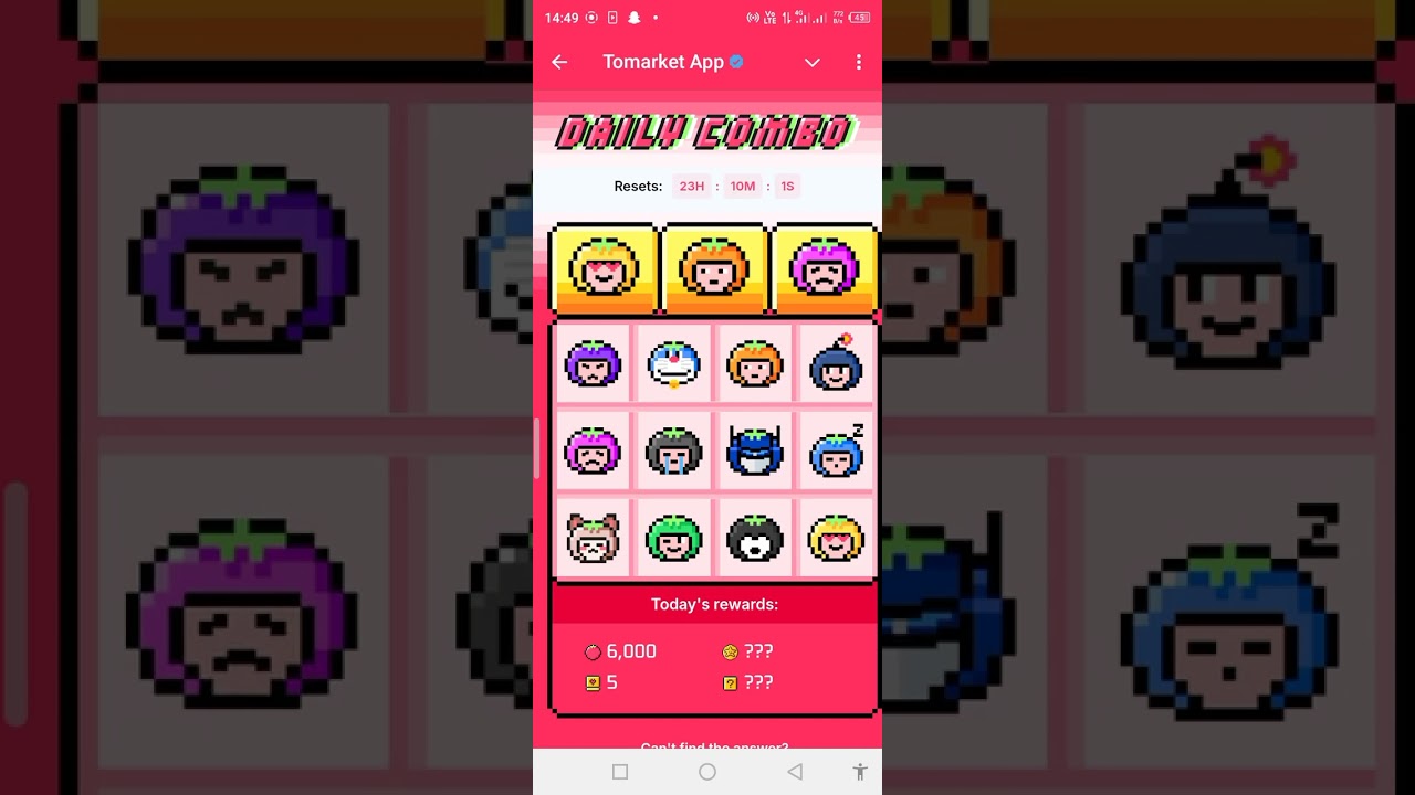 Today's Tomarket Daily Combo Codes for November 18-19 2024