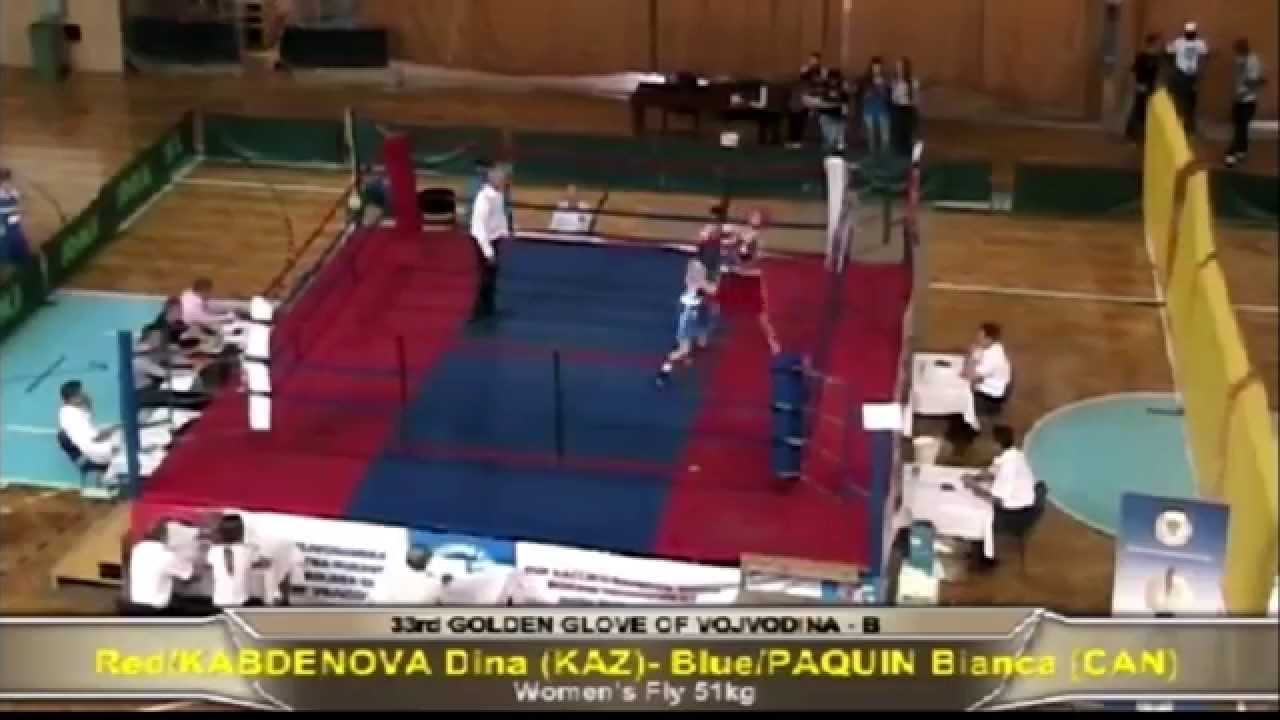 Bianca Paquin (Canada) VS Dina Kabdenova (Kazakhstan) 51kg Womens Boxing 2015