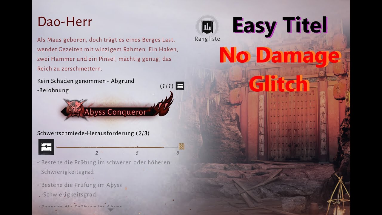 Dao Herr Glitch No Damage Safe Abyss Conqueror Tite Ps5