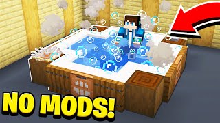 How to Build a WORKING HOT TUB in Minecraft! (NO MODS!)