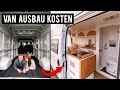 Was kostet ein (Luxus) VAN Ausbau? ∙ ALLE KOSTEN (wirklich jeder Cent!) ∙ DIY Campervan Selbstausbau