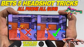 Free fire one tap headshot tips and tricks setting, sensitivity, HUD, mobile setting with handcam