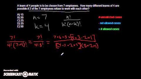 Combinations w Restrictions  - Top Down
