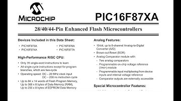 How to extract useful information from Microchip PIC16F877A microcontroller datasheet.