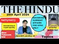 The hindu  editorial  news analysis ii 26th  april 2024 ii daily current affairs ii saurabh pandey