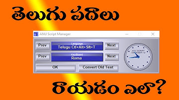 Roma keyboard Learn How to Write Telugu words in Photoshop with Anu Script  (Tutorial - 4)